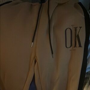 SHEIN Tan Ribbed Hoodie